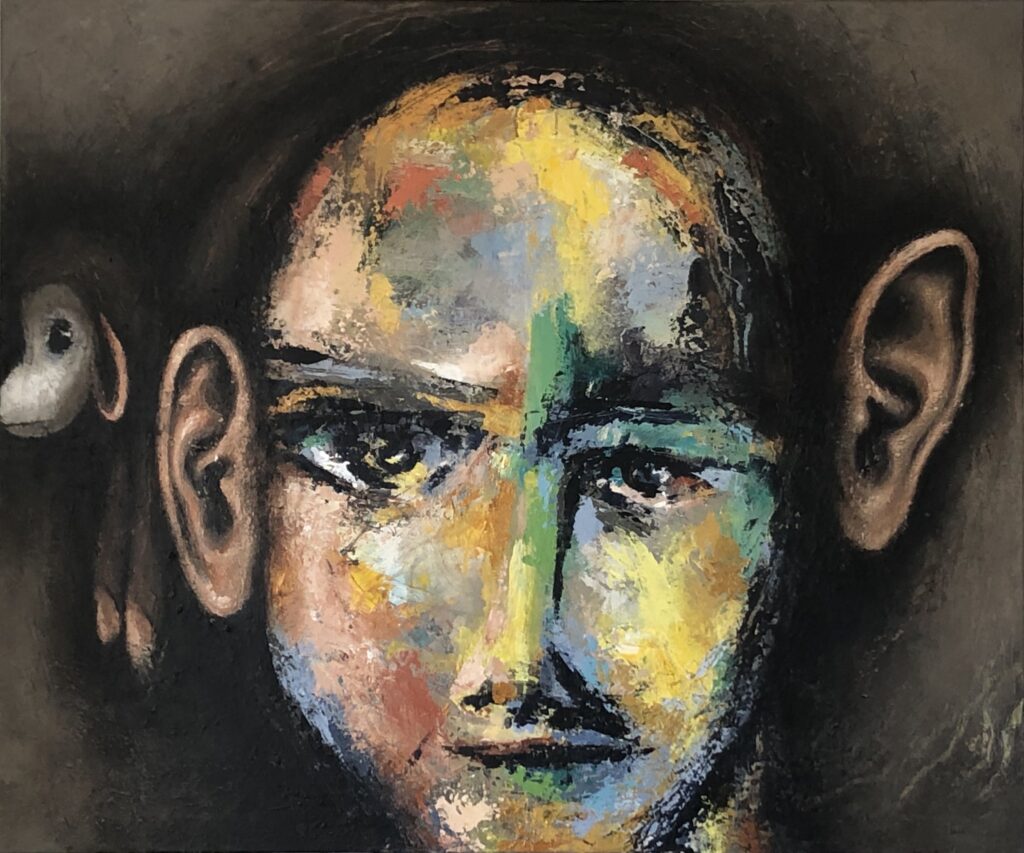 "Lend me your ear..." 100 x 120 cm
