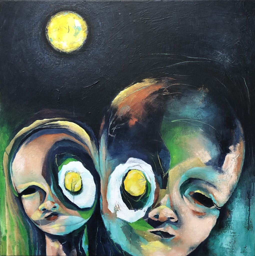 "Tveæggede..." 100 x 100 cm
