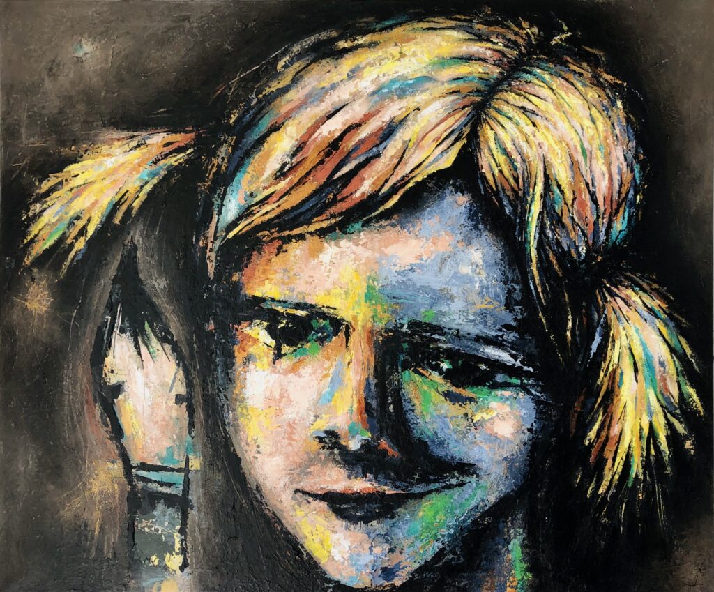 "Come out and play..." 100 x 120 cm