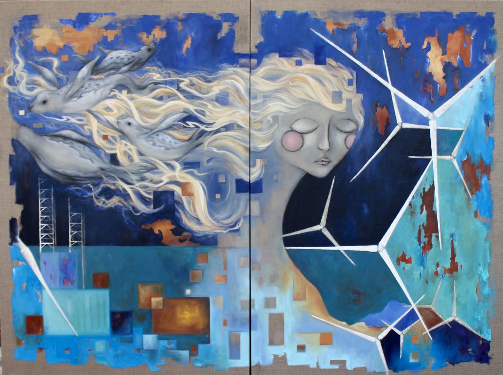 "Esbjerg" 2 stk á 80 x 120 cm (solgt)