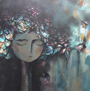 "My dark side" 100 x 100 cm