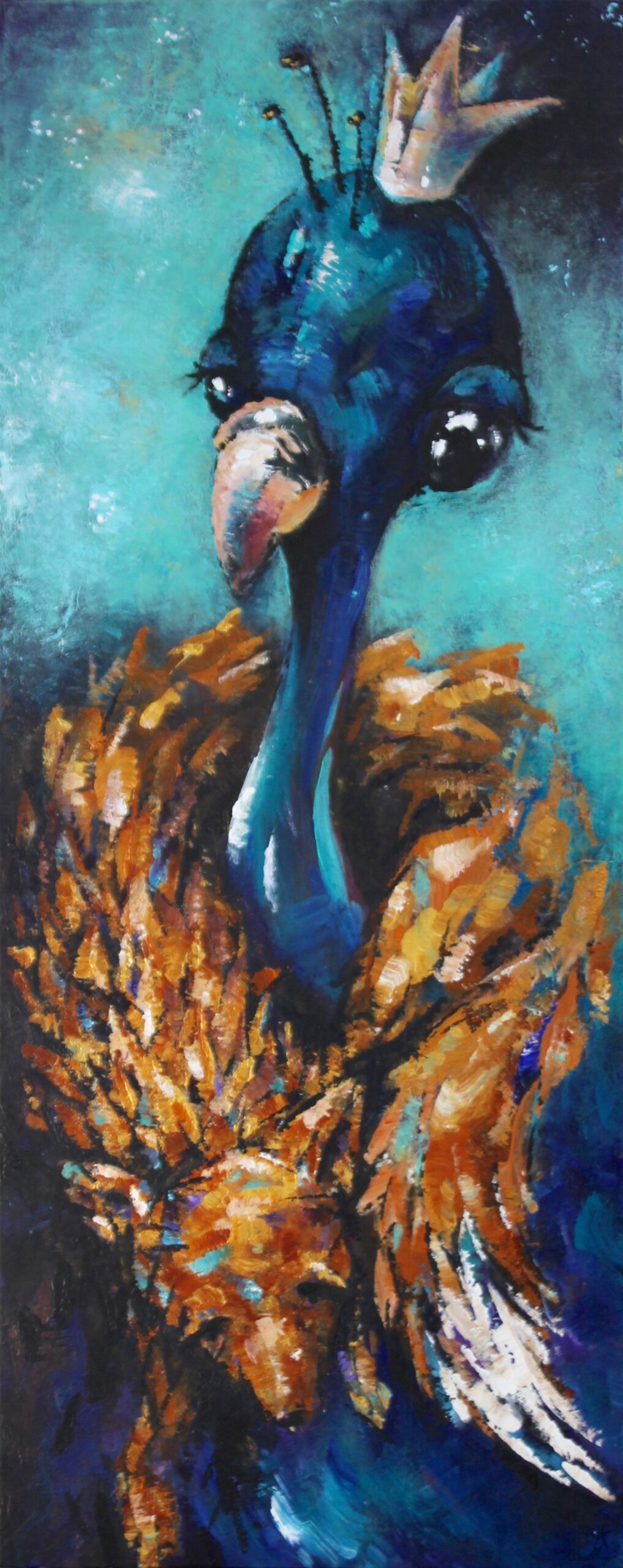 "Påfugl" 40 x 100 cm