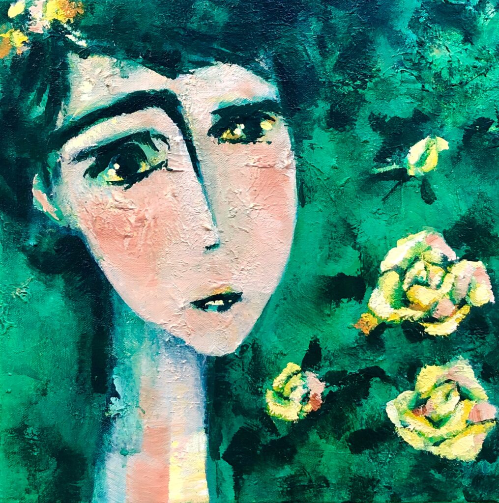 "Rose" 40 x 40 cm (solgt)